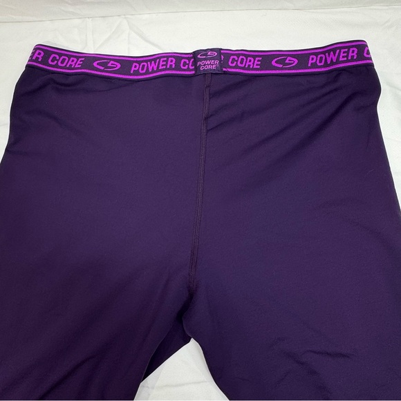 Champion Power Core Fleece Lined Baselayer Stretch Pant Legging Purple Womens XL - Picture 8 of 9